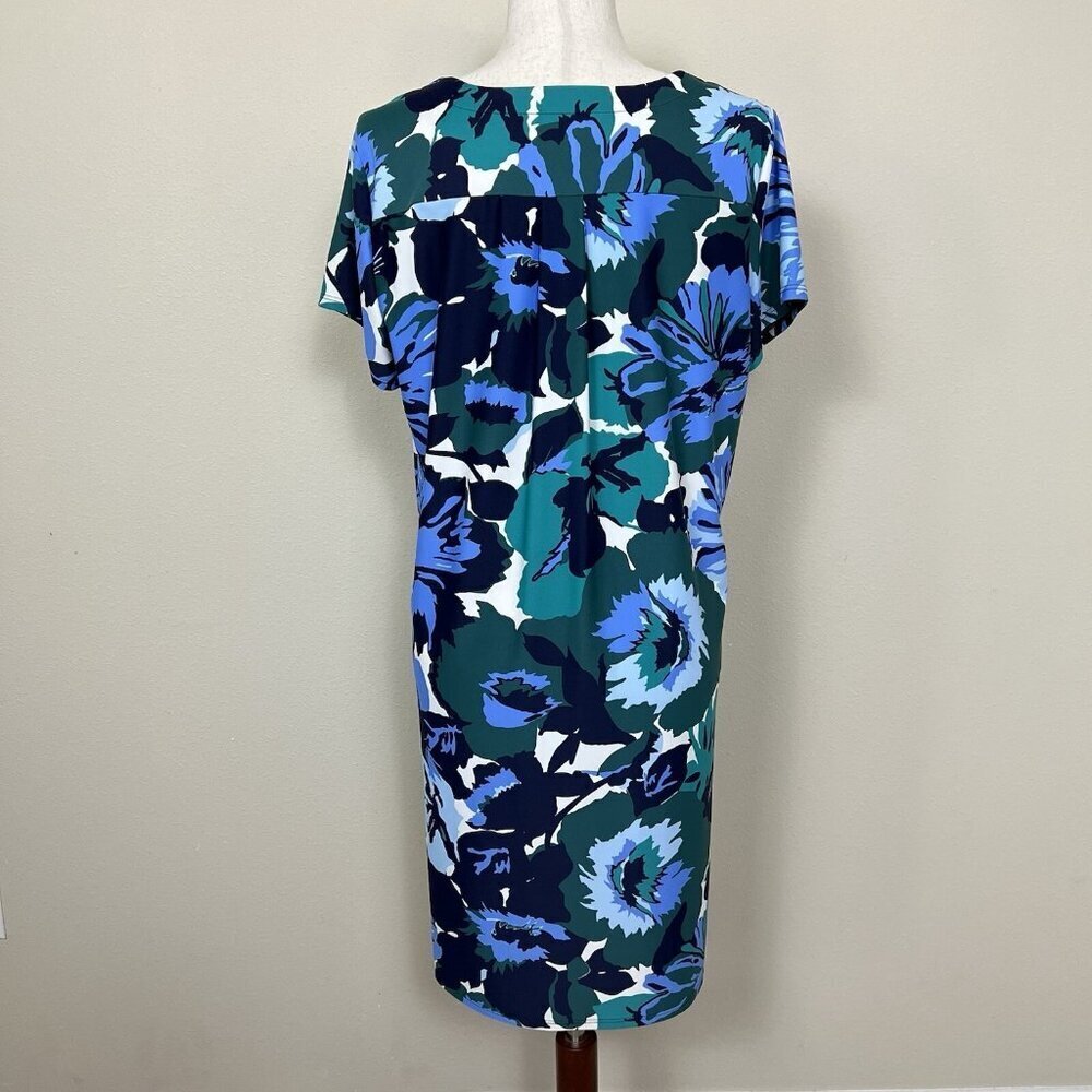 Jude Connally Ella Dress Size Large Jude Cloth Floral Nylon Stretch Short Sleeve - Picture 11 of 15